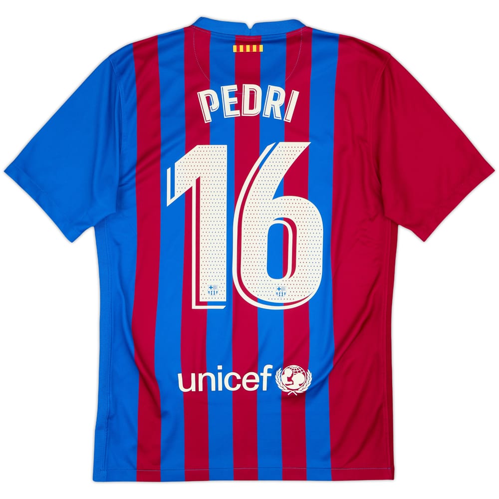 2021-22 Barcelona Home Shirt Pedri #16 - 9/10 - (S)