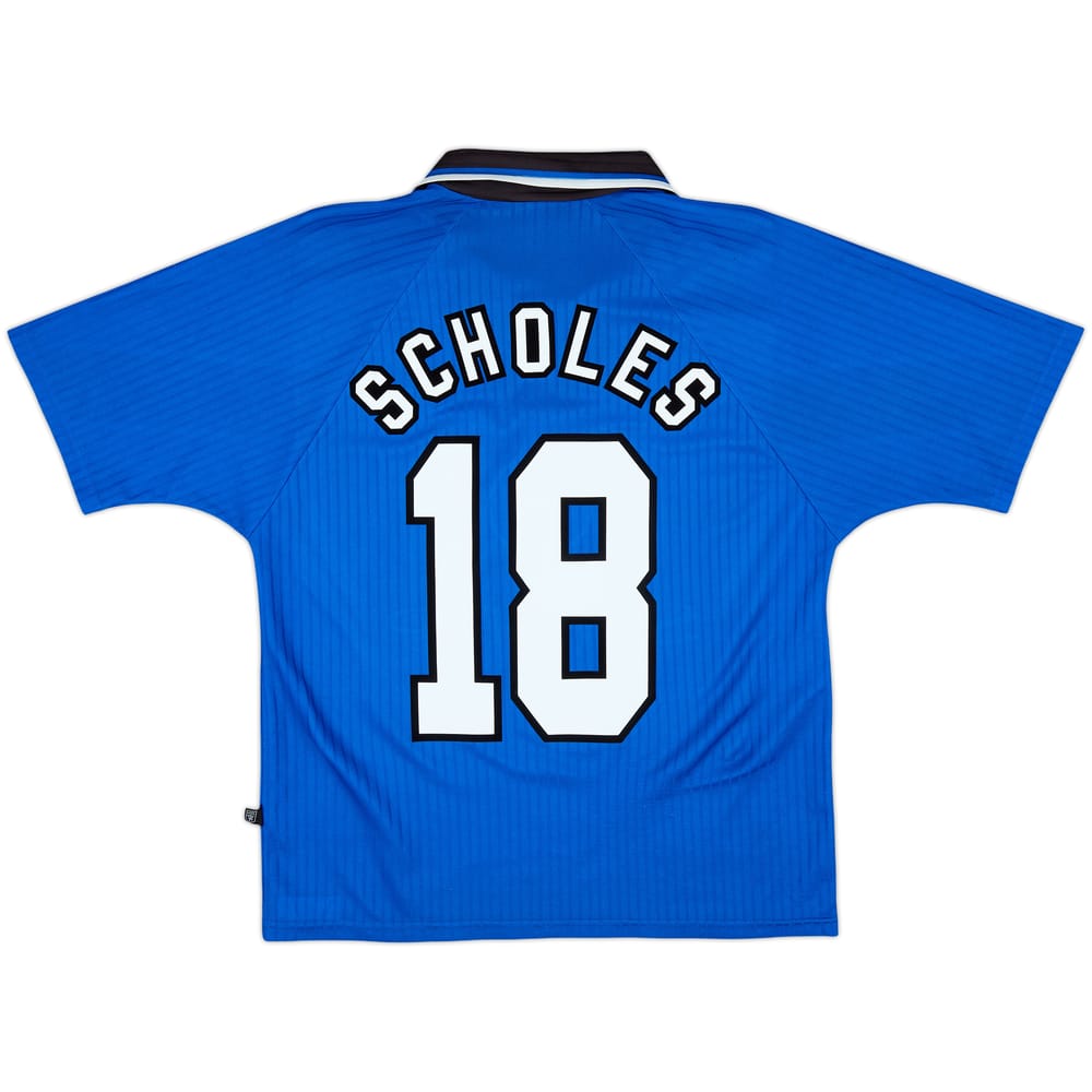 Camiseta de la tercera equipación del Manchester United 1996-98 Scholes #18 - 9/10 - (Y)