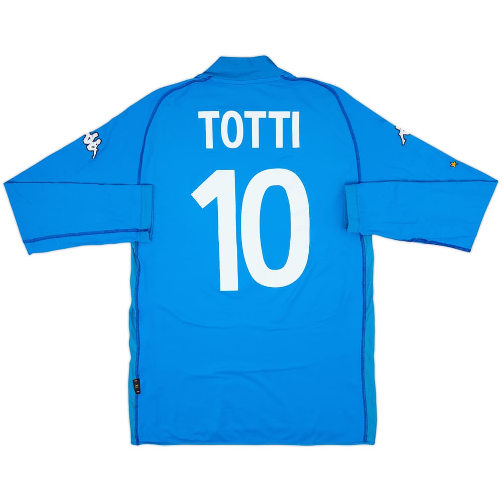 2002 Italy Home L/S Shirt Totti #10 - 8/10 - (XL)