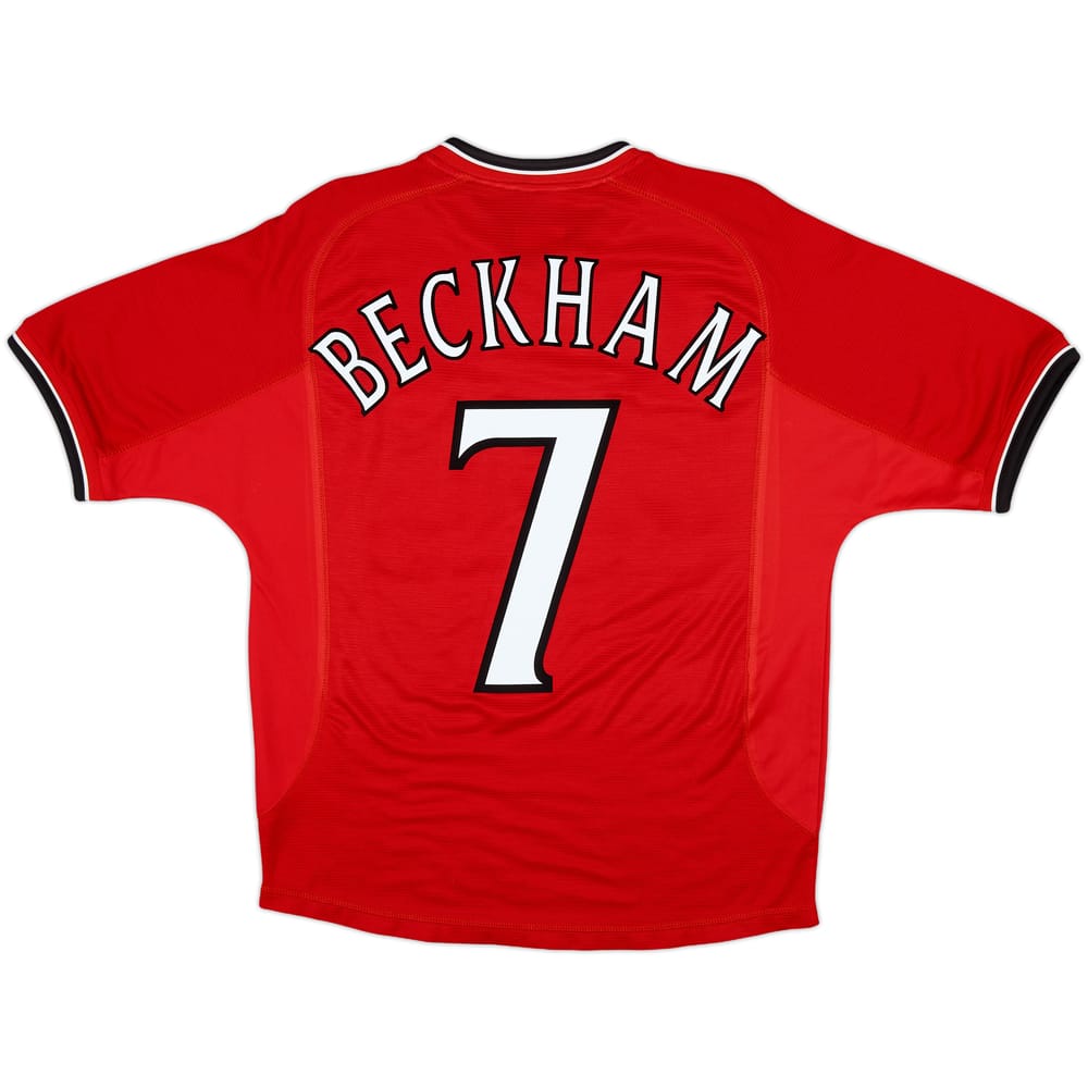 2000-02 Manchester United Home Shirt Beckham #7 - 9/10 - (Y)