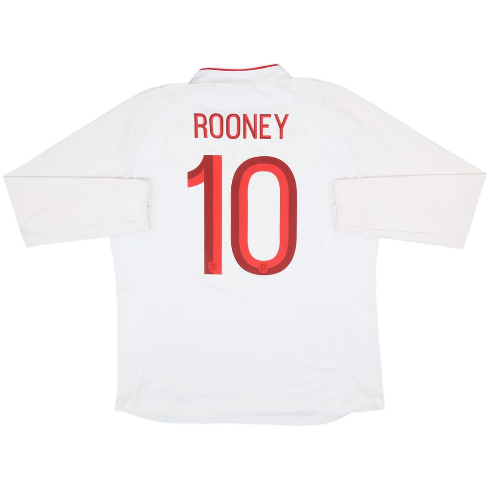 2012-13 England Home L/S Shirt Rooney #10 - 7/10 - (L)