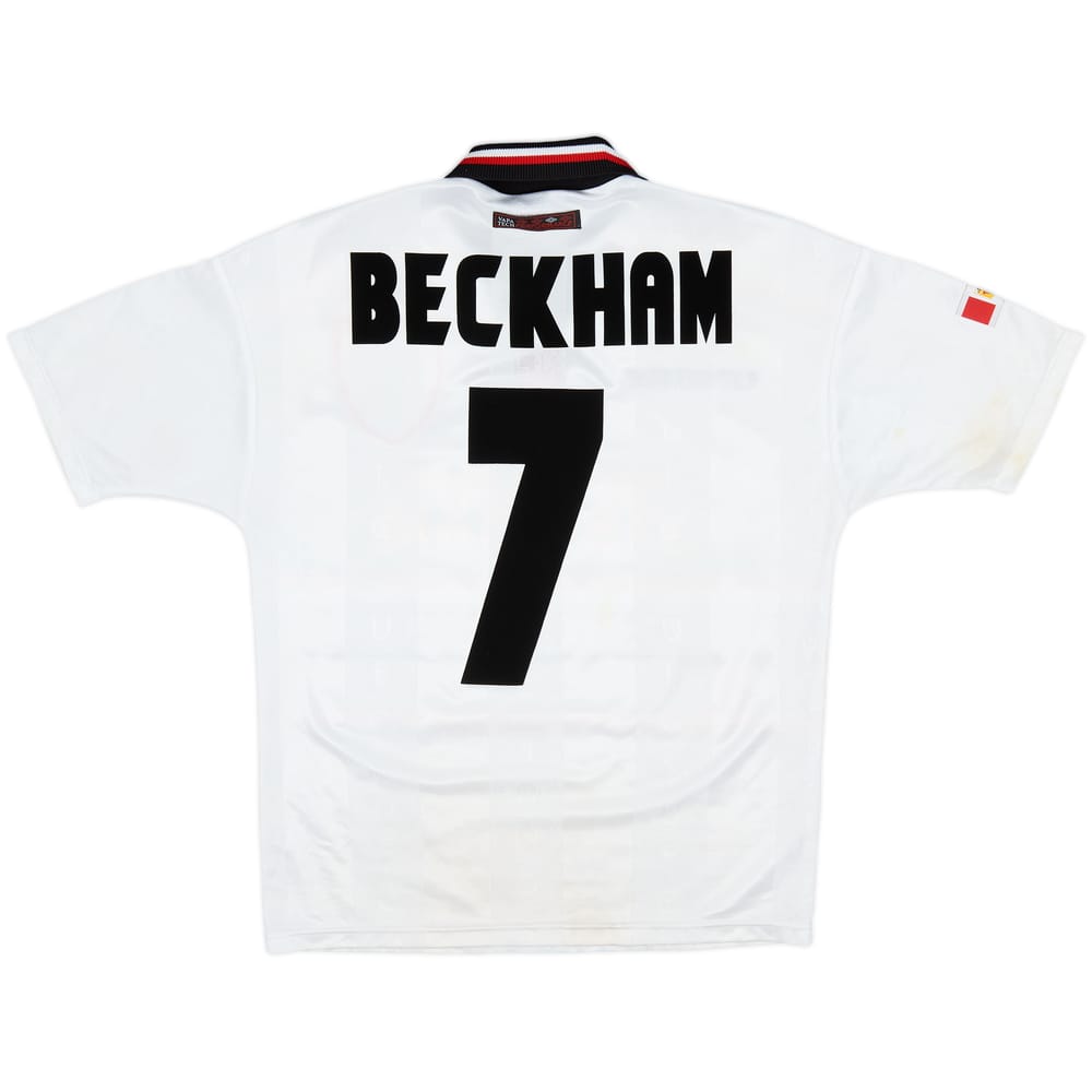 1997-99 Manchester United Away Shirt Beckham #7 - 9/10 - (Y)