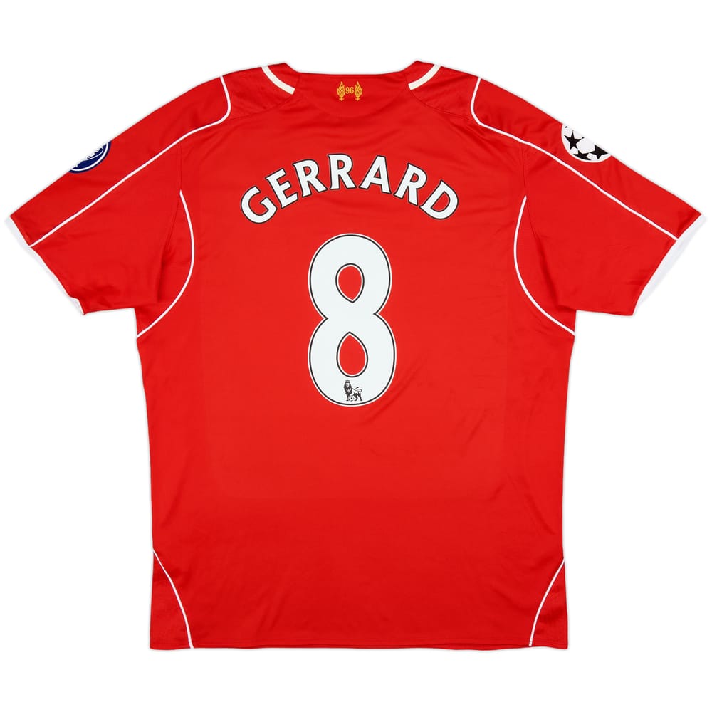 2014-15 Liverpool Home Shirt Gerrard #8 - 7/10 - (XL)