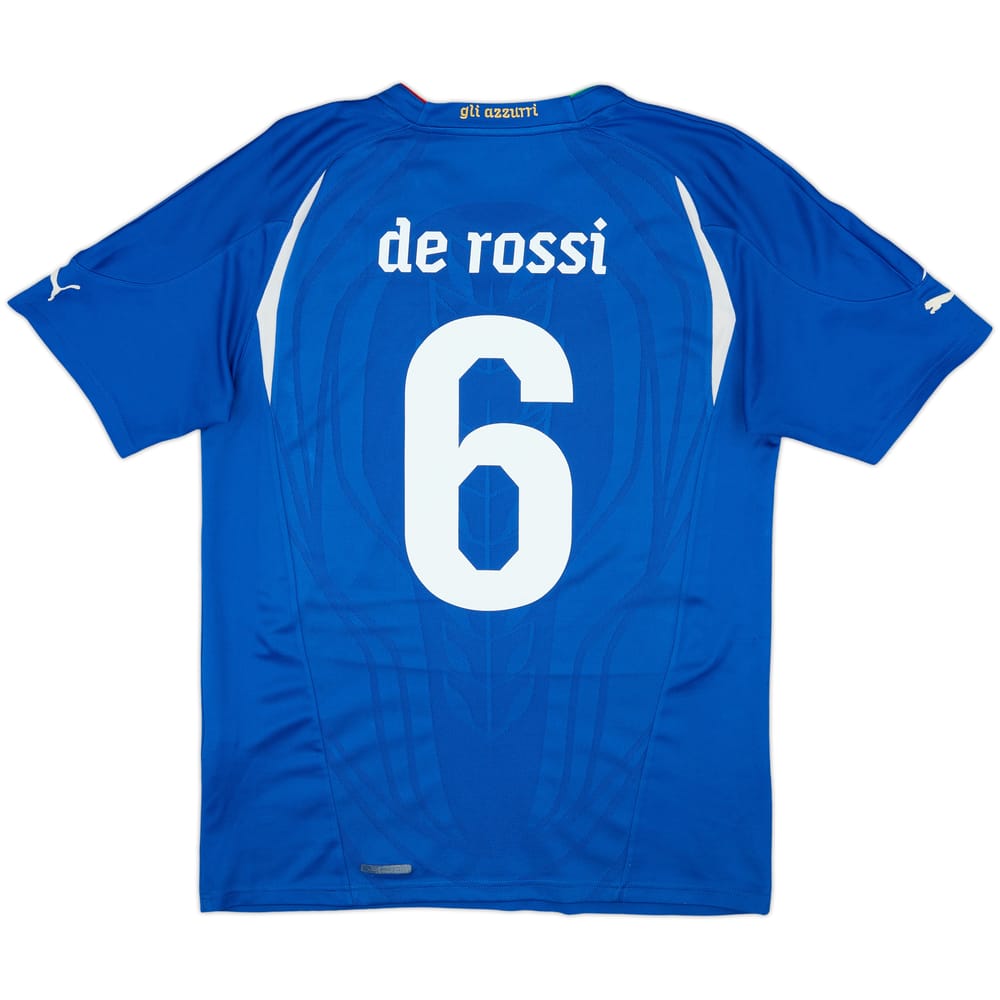 2010-12 Italy Home Shirt De Rossi #6 - 6/10 - (M)