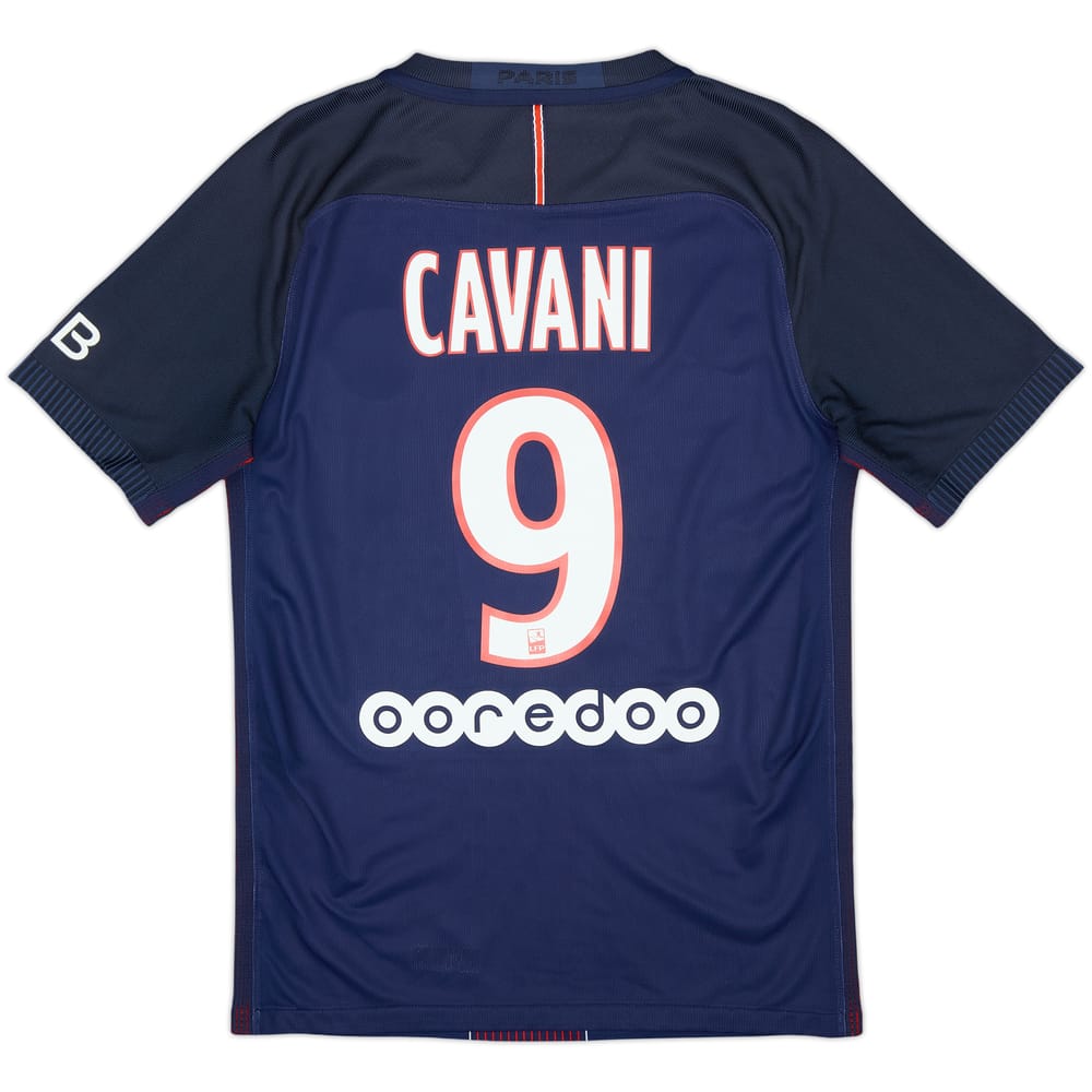 2016-17 Paris Saint-Germain Authentic Home Shirt Cavani #9 - 8/10 - (S)