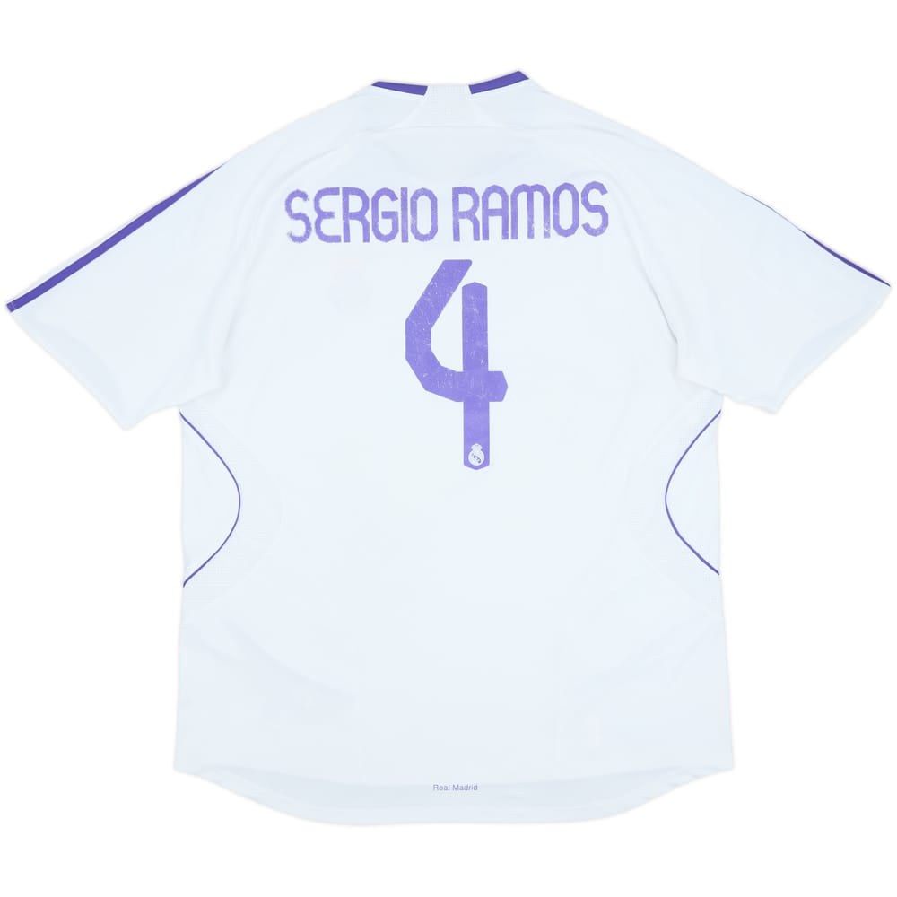 2007-08 Real Madrid Home Shirt Sergio Ramos #4 - 6/10 - (XXL)