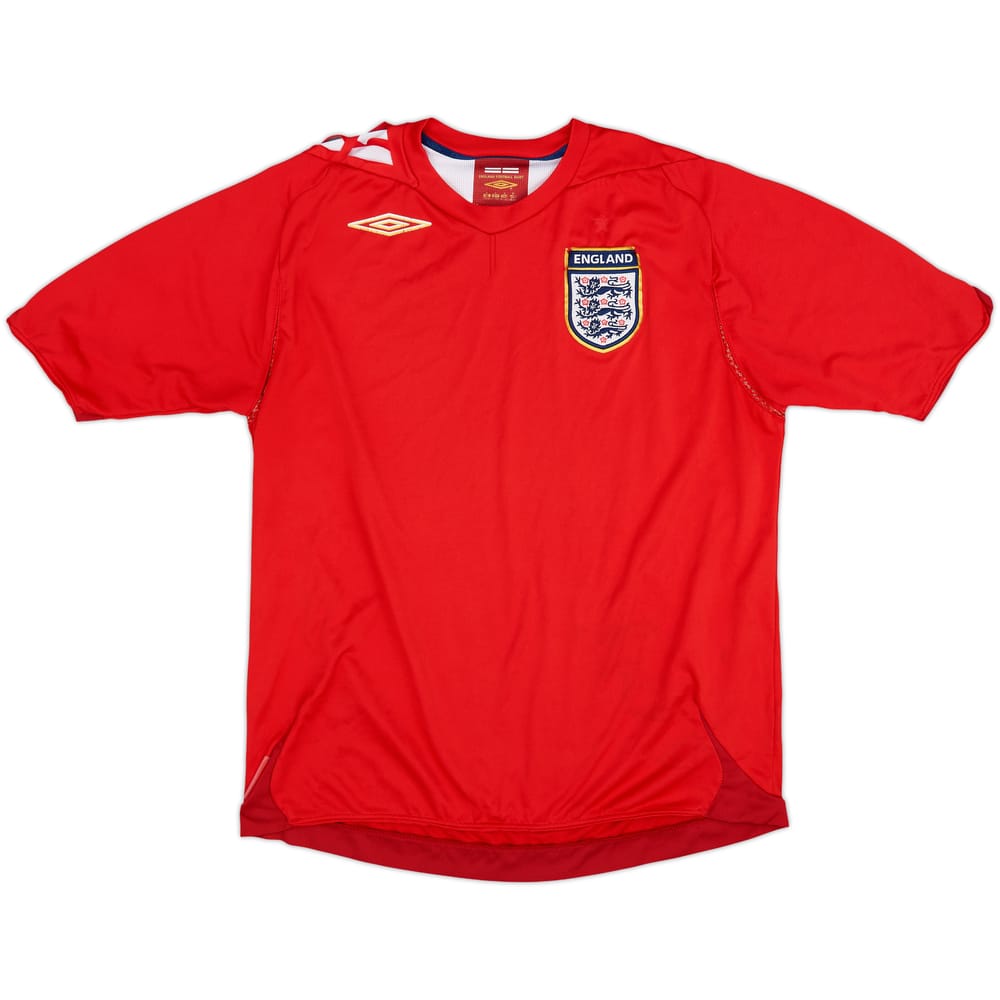2006-08 Inglaterra Visitante Camiseta - 5/10 - (L)