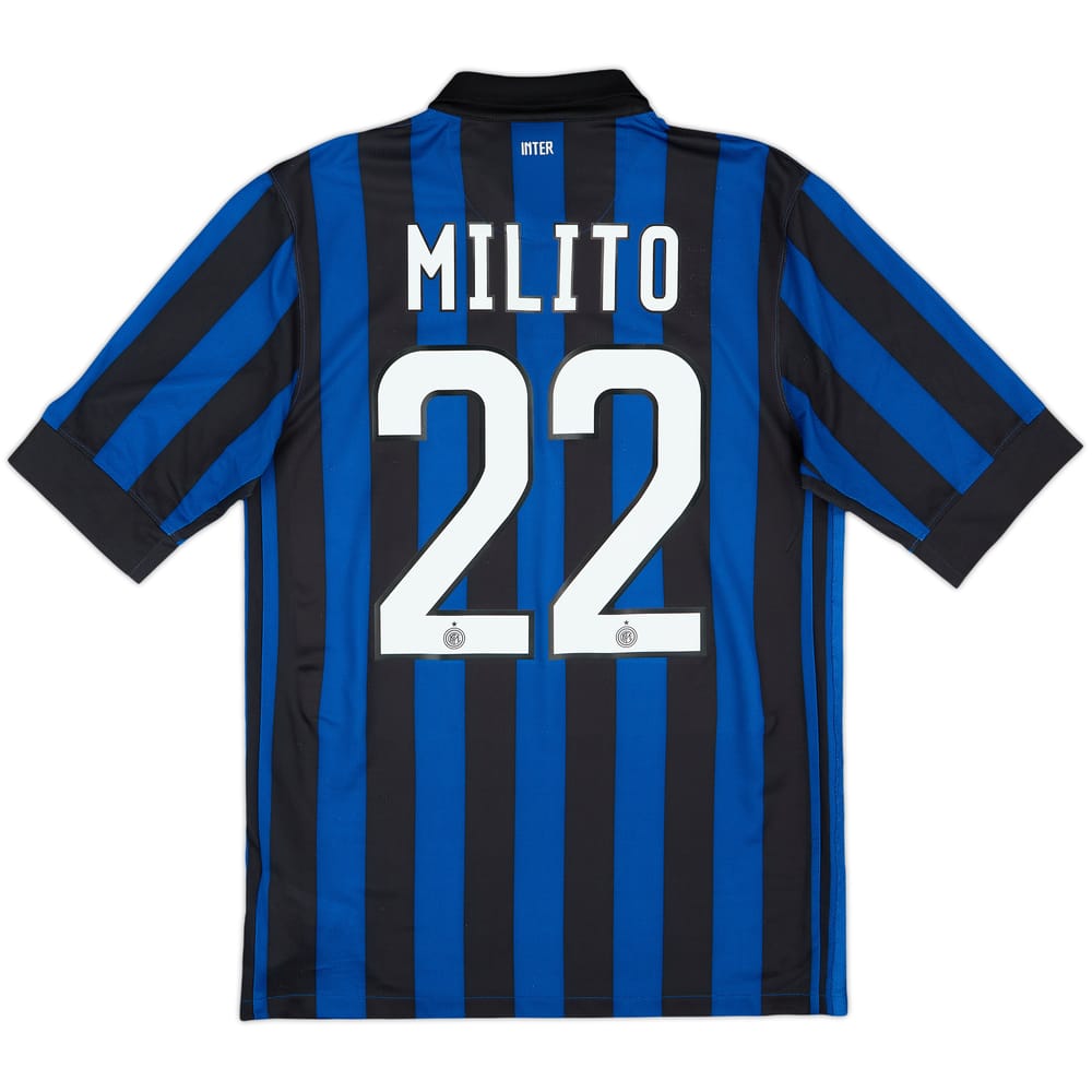 2011-12 Inter Milan Home Shirt Milito #22 - 6/10 - (S)