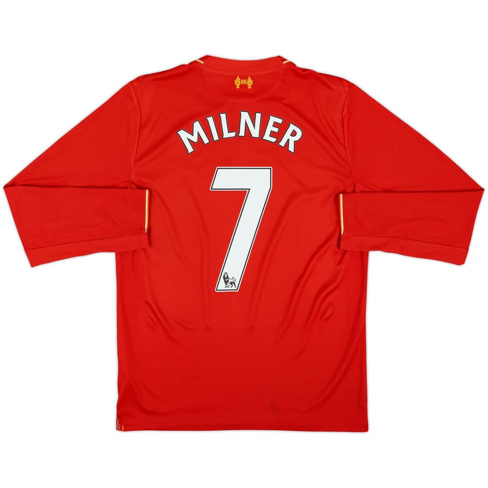 2015-16 Liverpool Home L/S Shirt Milner #7 - 7/10 - (S)