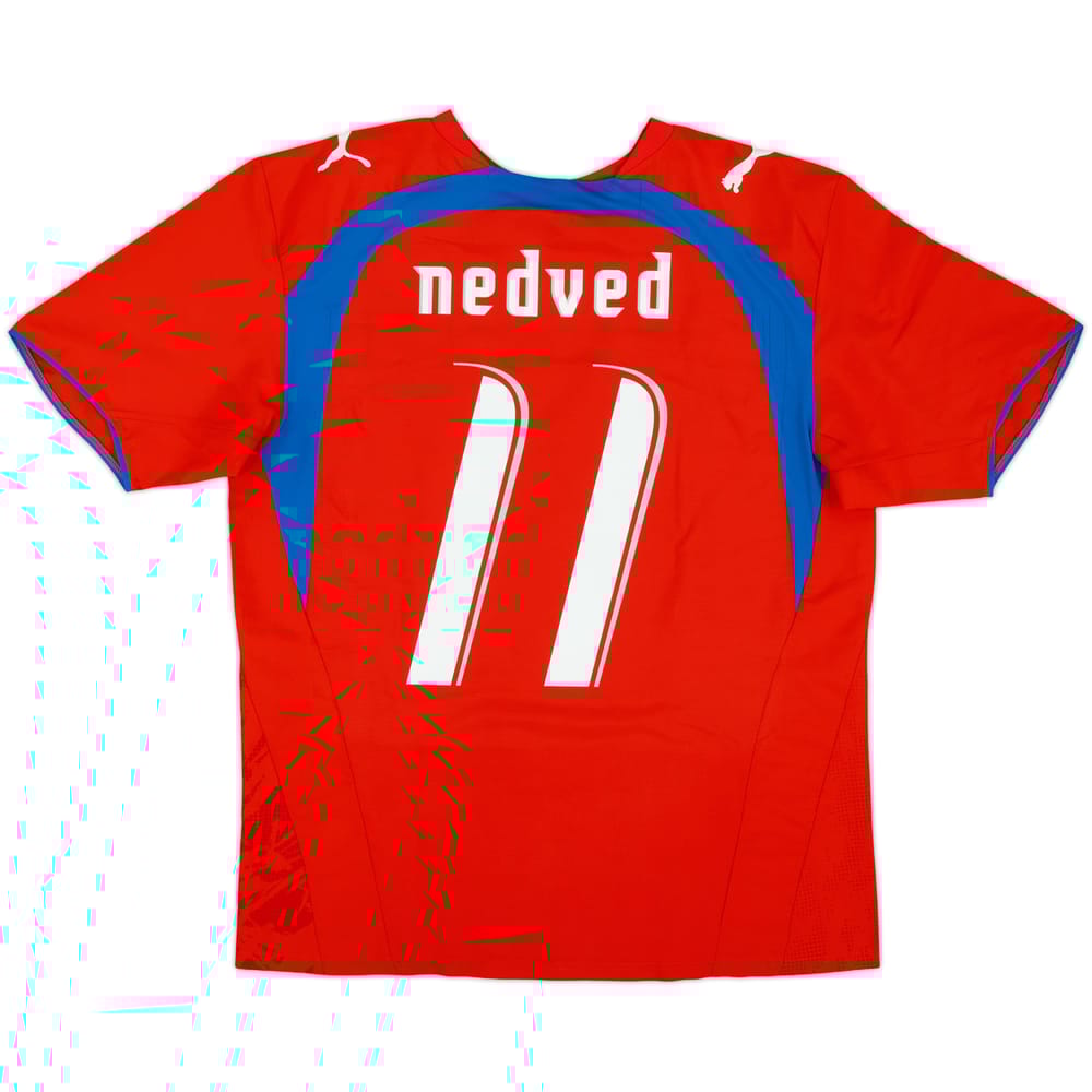2006-08 Czech Republic Home Shirt Nedved #11 - 8/10 - (L)