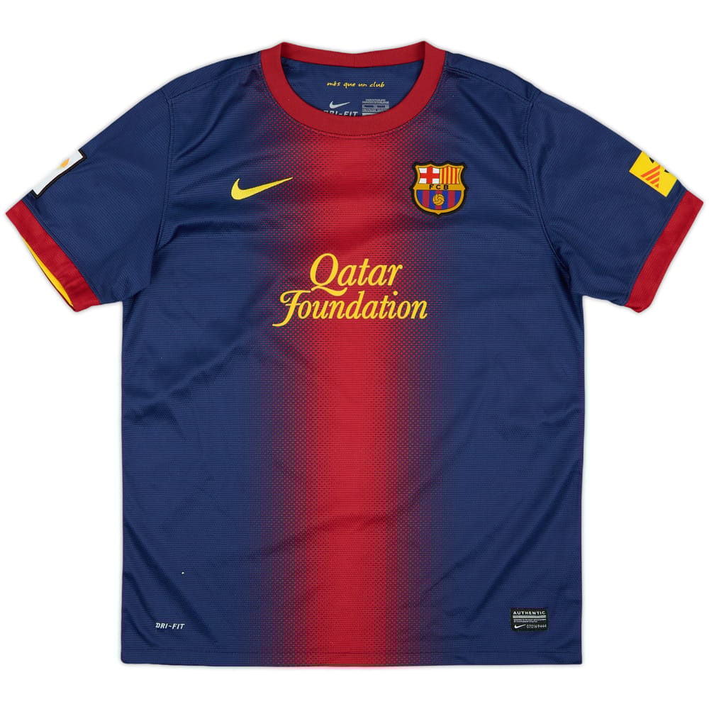 2012-13 Barcelona Home Shirt - 8/10 - (XL.Boys)