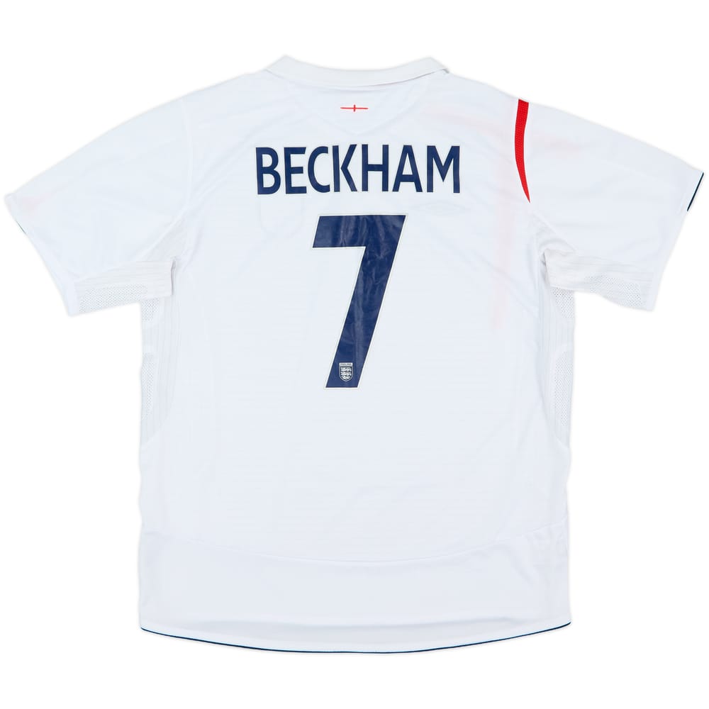 2005-07 England Home Shirt Beckham #7 - 10/10 - (L)