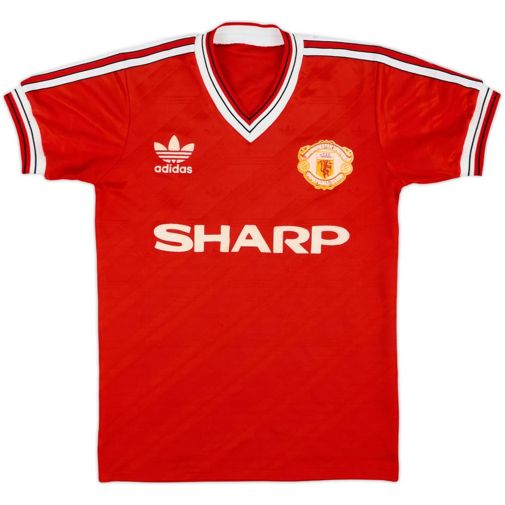 1986-88 Manchester United Home Shirt - 7/10 - (L.Boys)