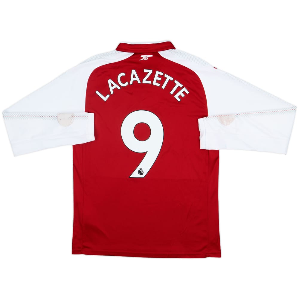 2017-18 Arsenal Home L/S Shirt Lacazette #9 - 5/10 - (M)