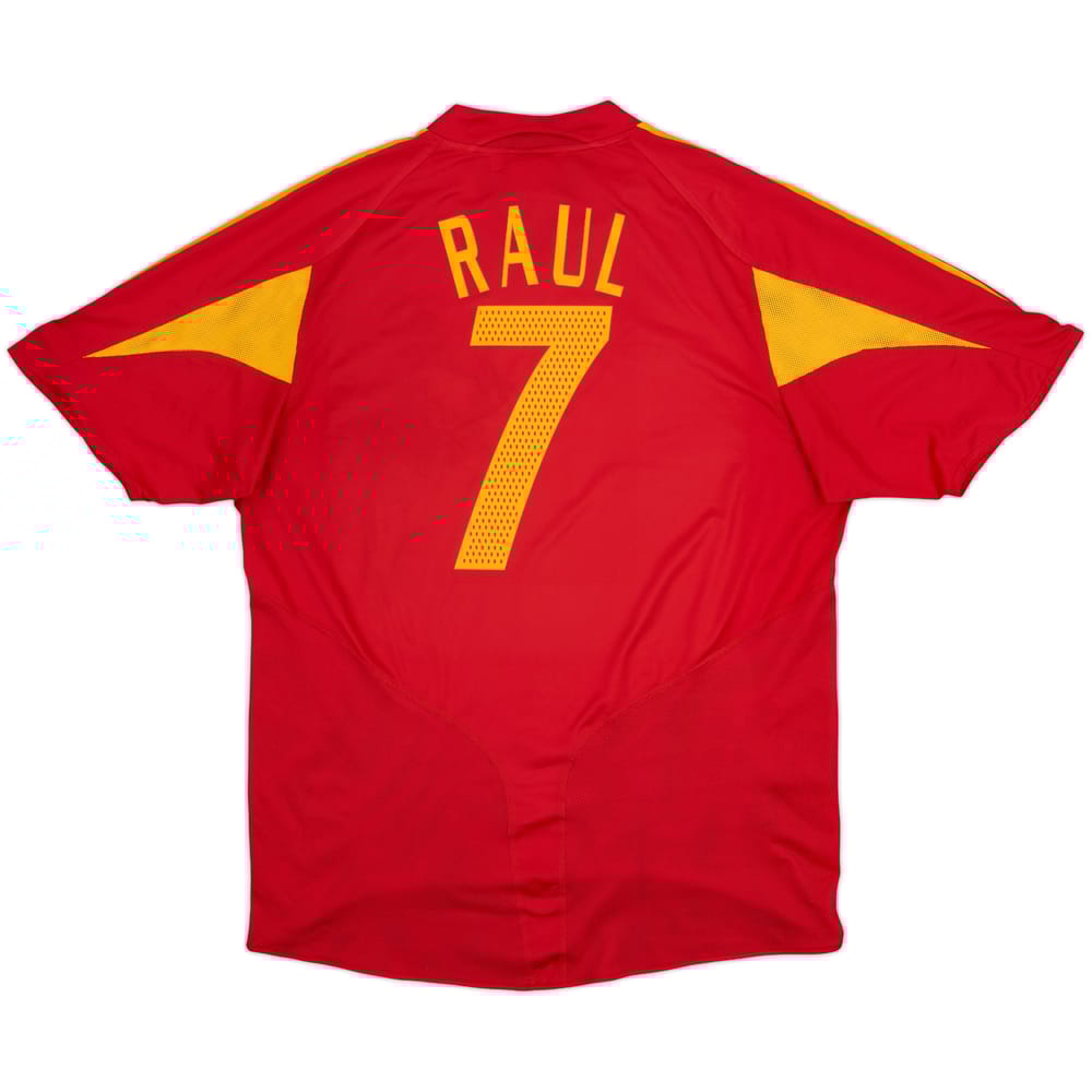 2004-06 Spain Home Shirt Raul #7 - 8/10 - (XL)