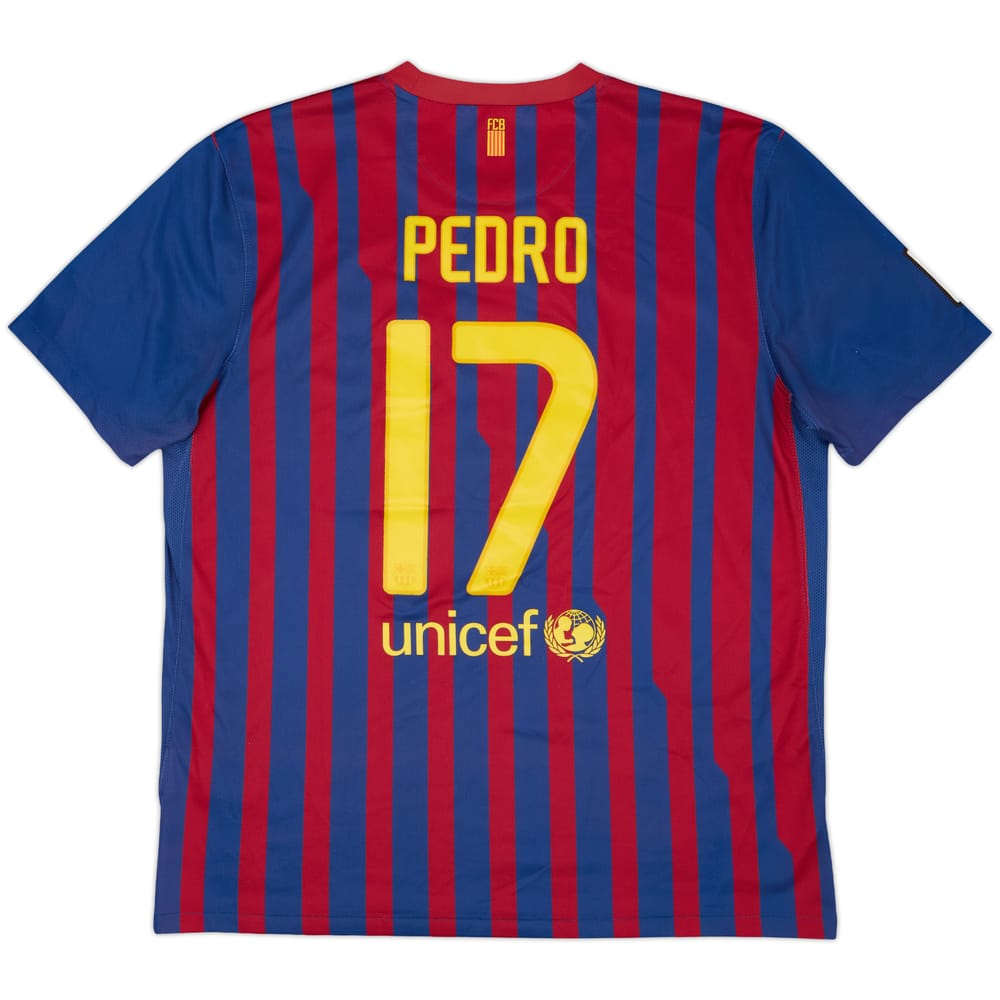 2011-12 Barcelona Home Shirt Pedro #17 - 7/10 - (XL)
