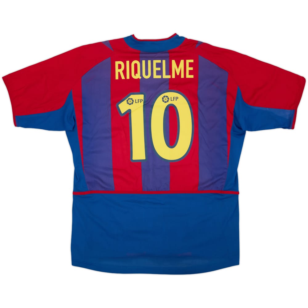 2002-03 Barcelona Player Issue Home Shirt Riquelme #10 - 5/10 - (XL)