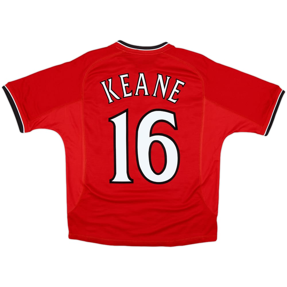 2000-02 Manchester United Home Shirt Keane #16 - 8/10 - (Y)