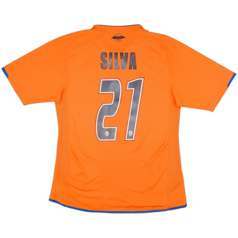 2007-08 Valencia Away Shirt Silva #21 - 8/10 - (M)