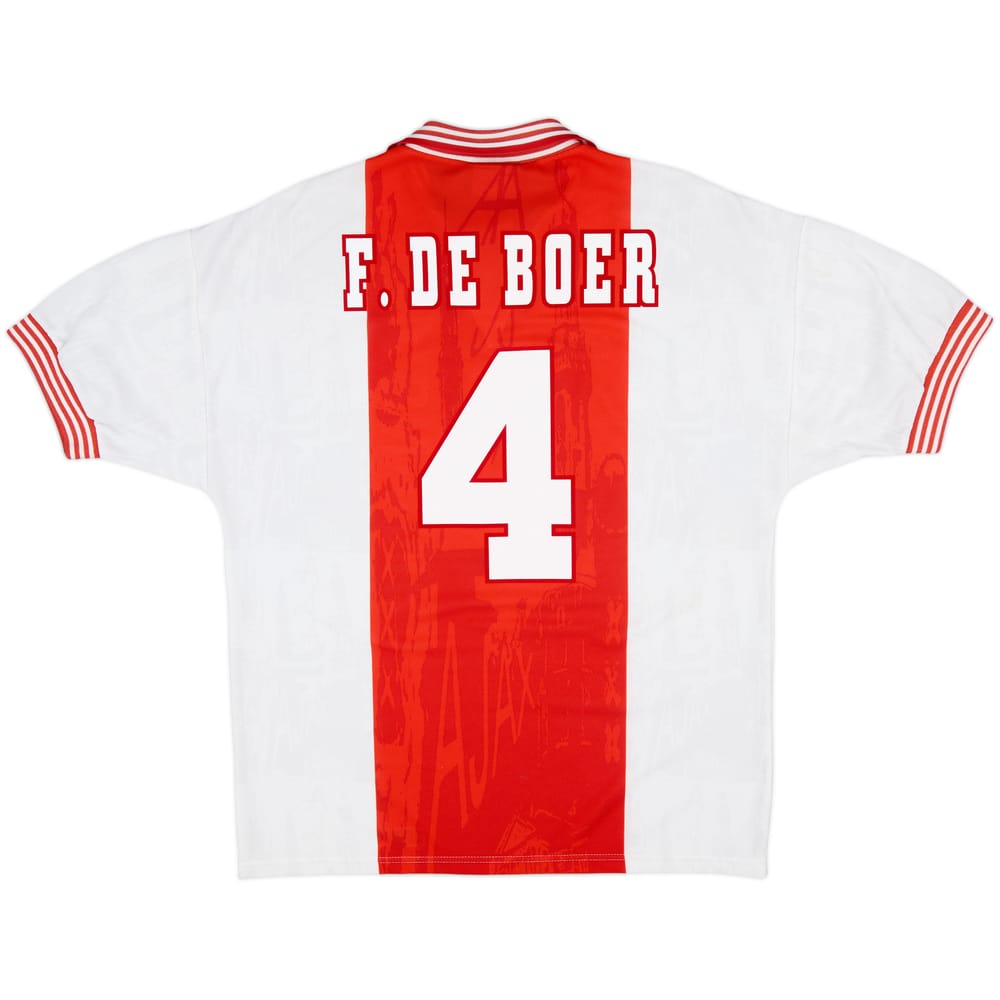 1996-97 Ajax Home Shirt F. De Boer #4 - 9/10 - (L)