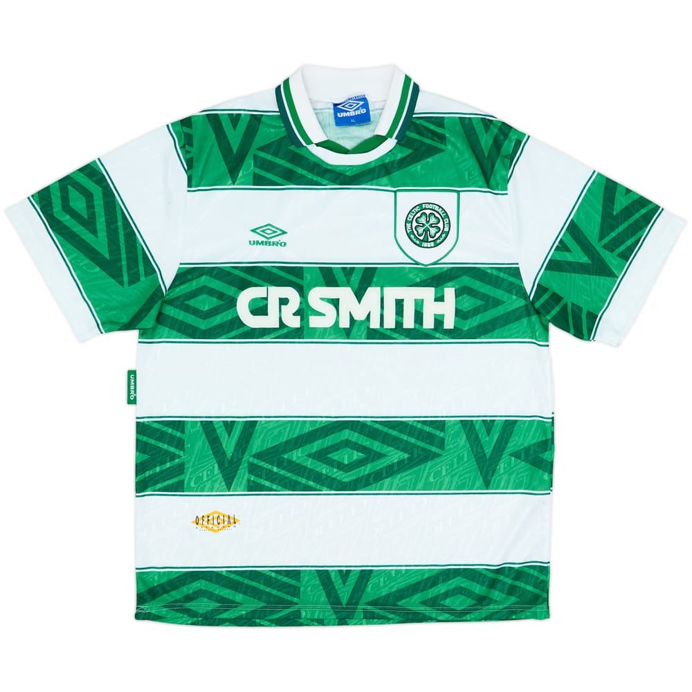 1993-95 Celtic Home Shirt - 9/10 - (XL)