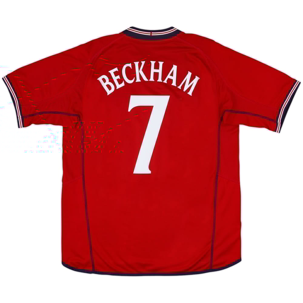 2002-04 England Away Shirt Beckham #7 - 6/10 - (XXL)