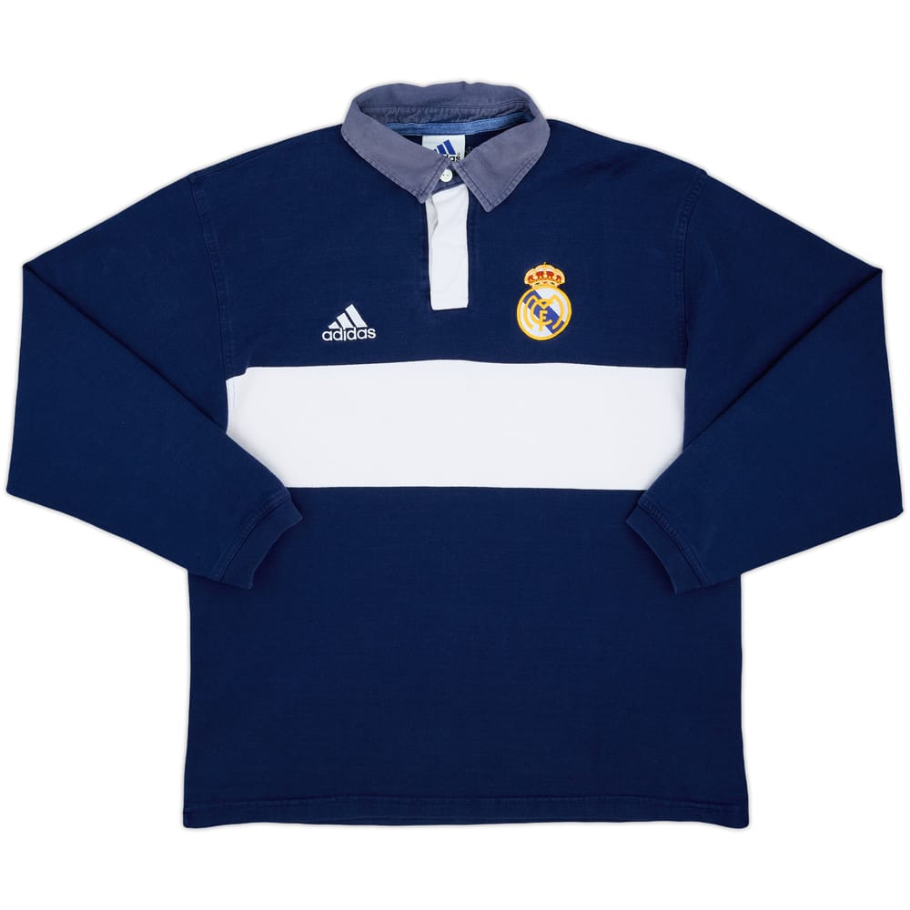 2000-01 Real Madrid adidas Polo L/S Shirt - 6/10 - (L)