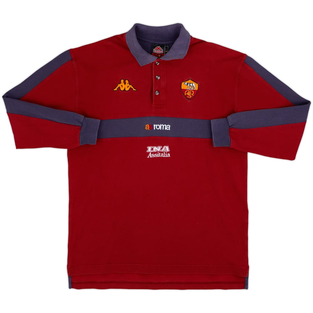 2000-01 Roma Kappa Polo L/S Shirt - 7/10 - (L)