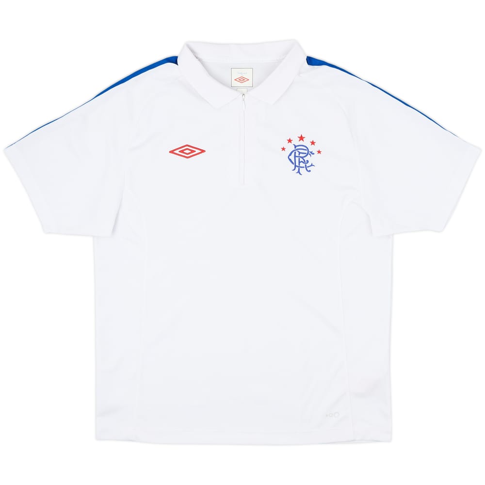 2010-11 Rangers 1/4 Zip Polo Shirt - 8/10 - (L)