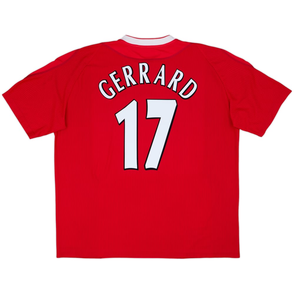 2002-04 Liverpool Home Shirt Gerrard #17 - 9/10 - (XXL)
