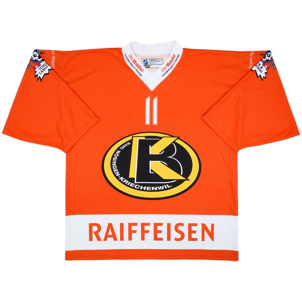 2000-01 EHC Bosingen-Kriechenwil #11 Ochsner Hockey Home Jersey - 9/10 - (XL)