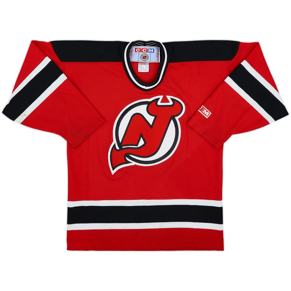 1995-98 New Jersey Devils CCM Away Jersey - 5/10 - (XL.Boys)