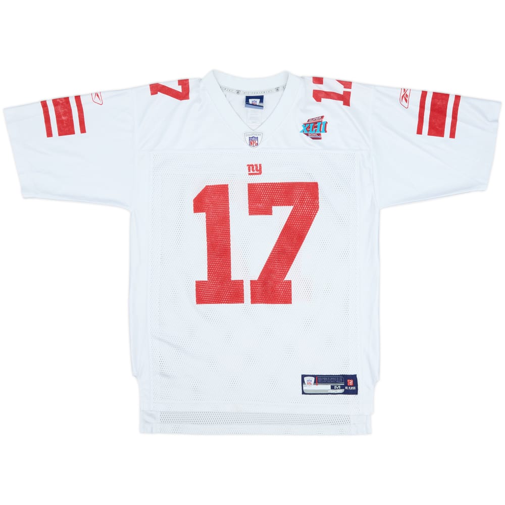 2007 New York Giants Burress #17 Reebok On Field Away Jersey - 5/10 - (M)