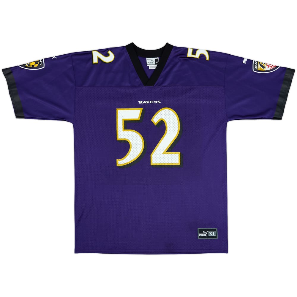 1999-01 Baltimore Ravens R.Lewis #52 Puma Home Jersey - 8/10 - (XL)