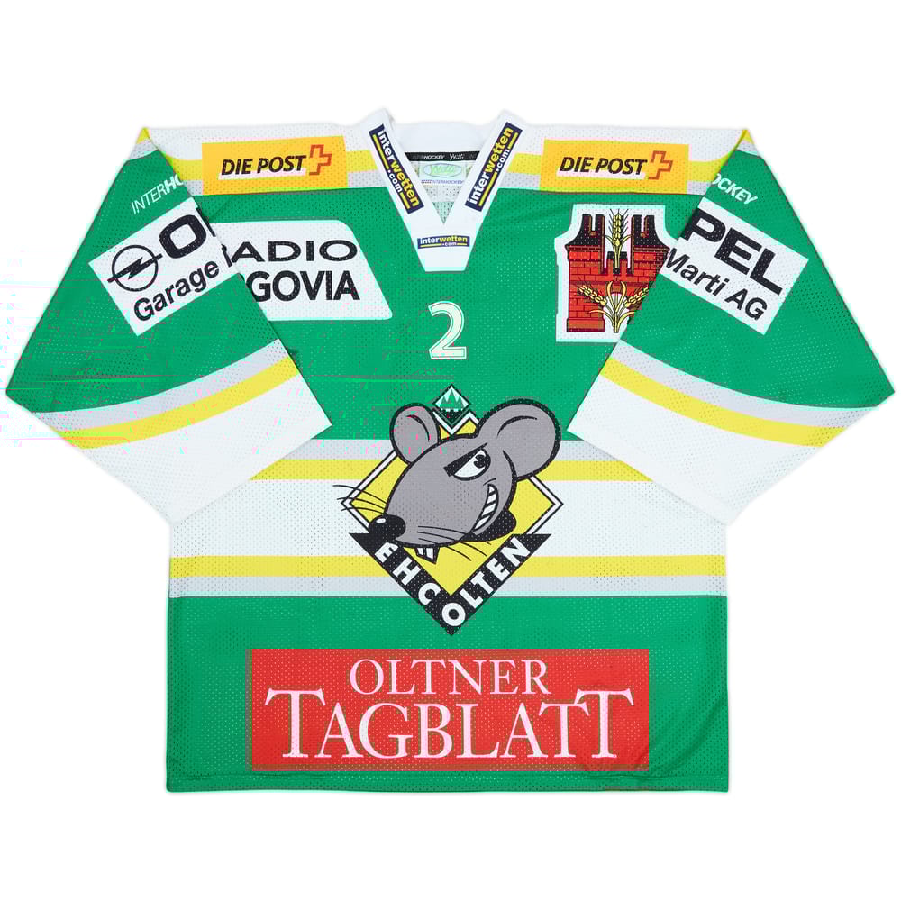 2003-05 EHC Olten Werlen #2 'Signed' Yvette Home Jersey - 7/10 - (XL)