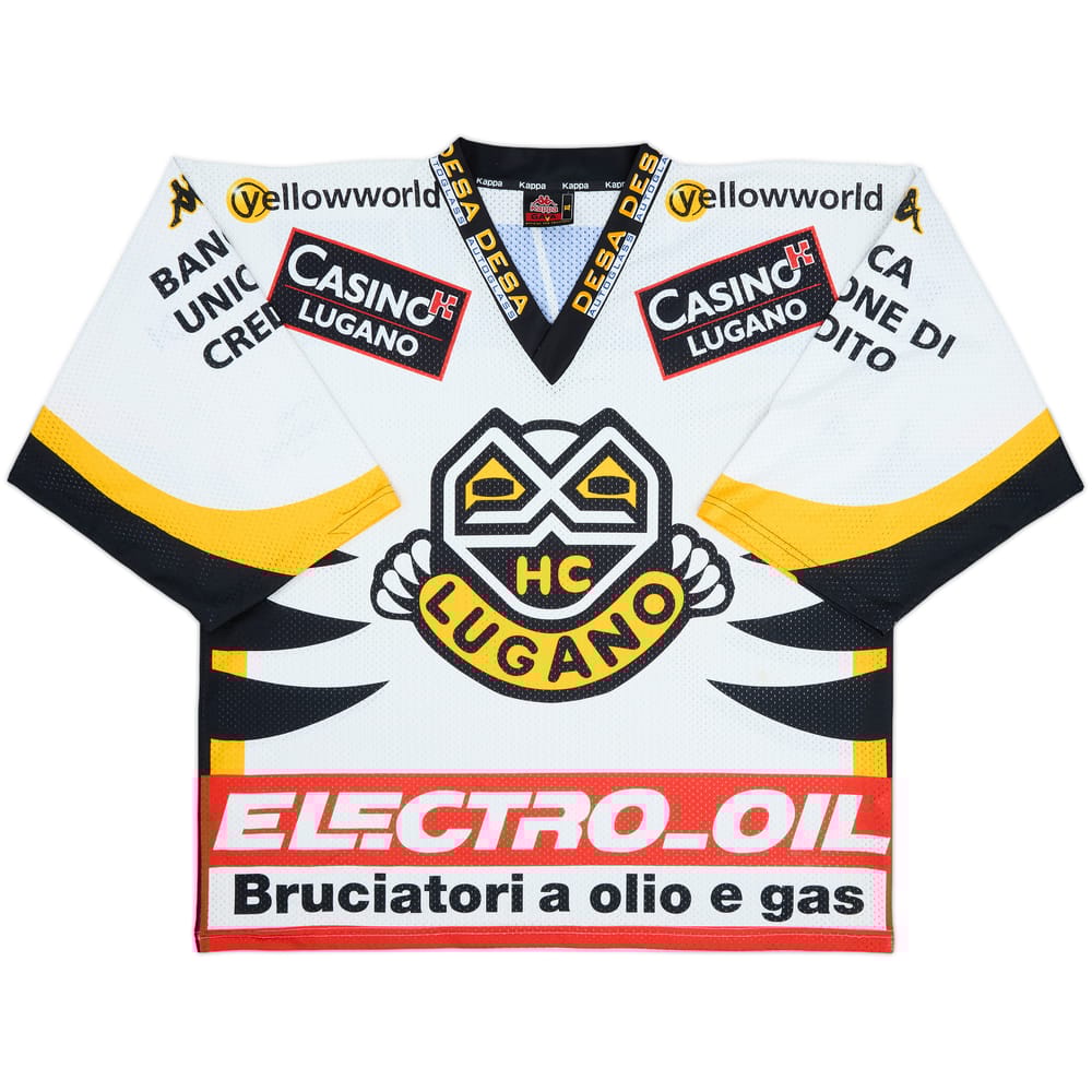 2000-01 HC Lugano Kappa Signed Home Jersey - 7/10 - (XL)