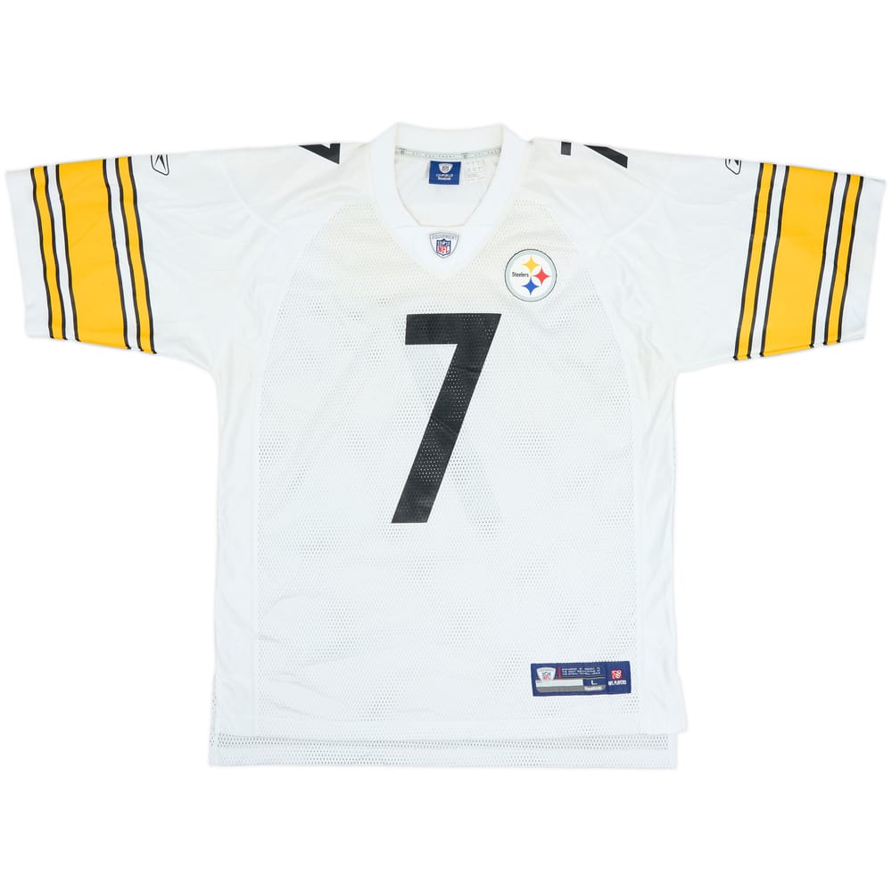 2008-11 Pittsburgh Steelers Roethlisberger #7 Reebok On Field Away Jersey - 8/10 - (L)