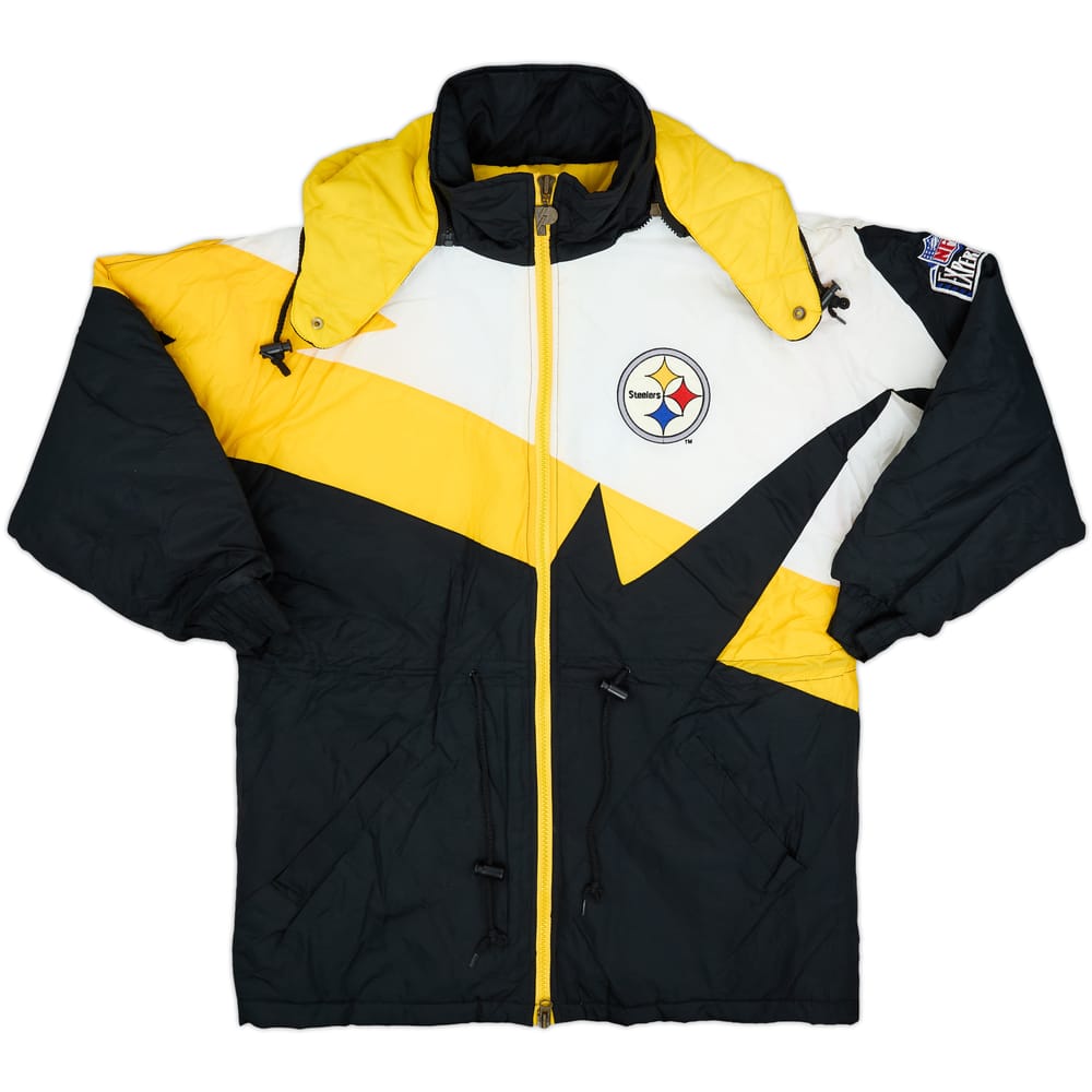 1990s Pittsburgh Steelers Pro Player Longline Rain Coat - 8/10 - (S)