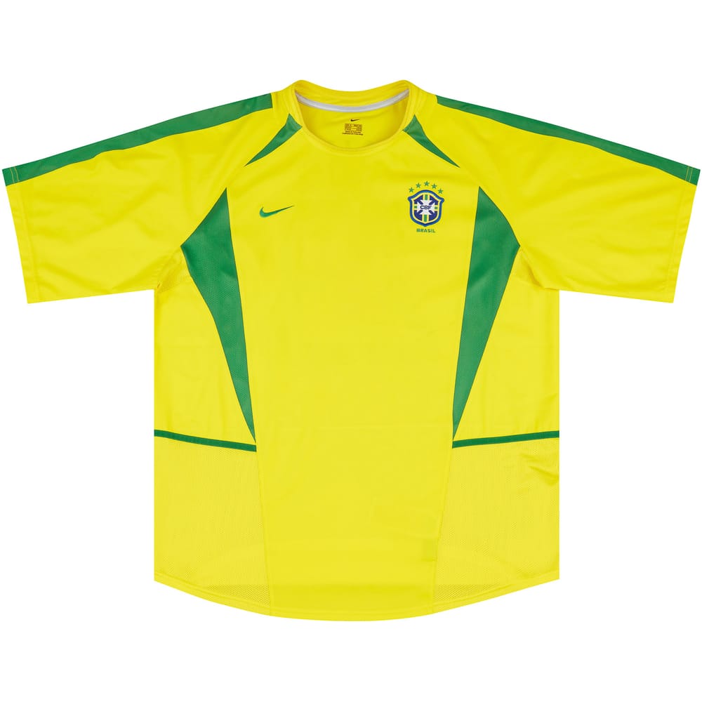 2002-04 Brazil Home Shirt 5 Stars (Excellent - 9/10)