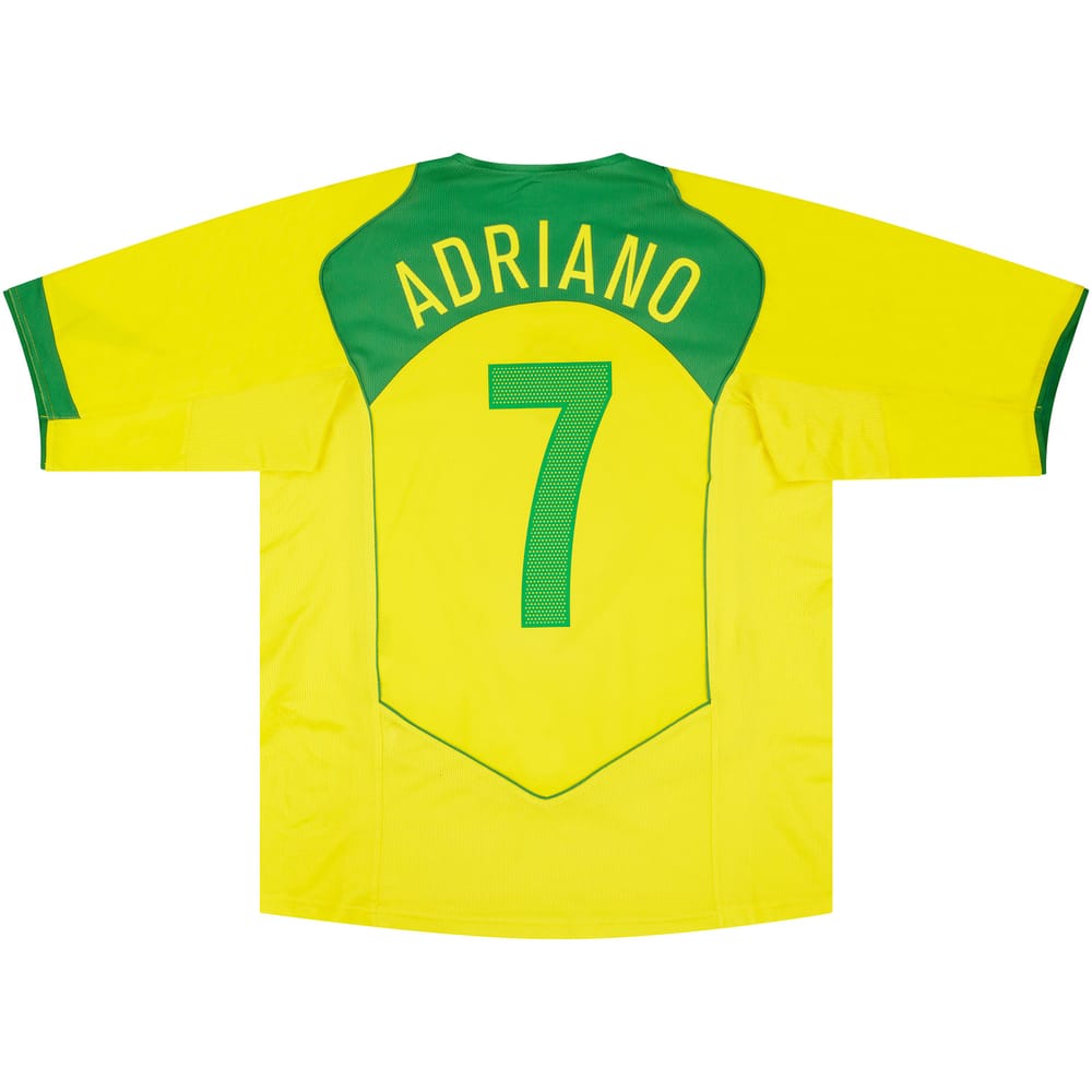 2004-06 Brazil Home Shirt Adriano #7 (Very Good - 7/10)