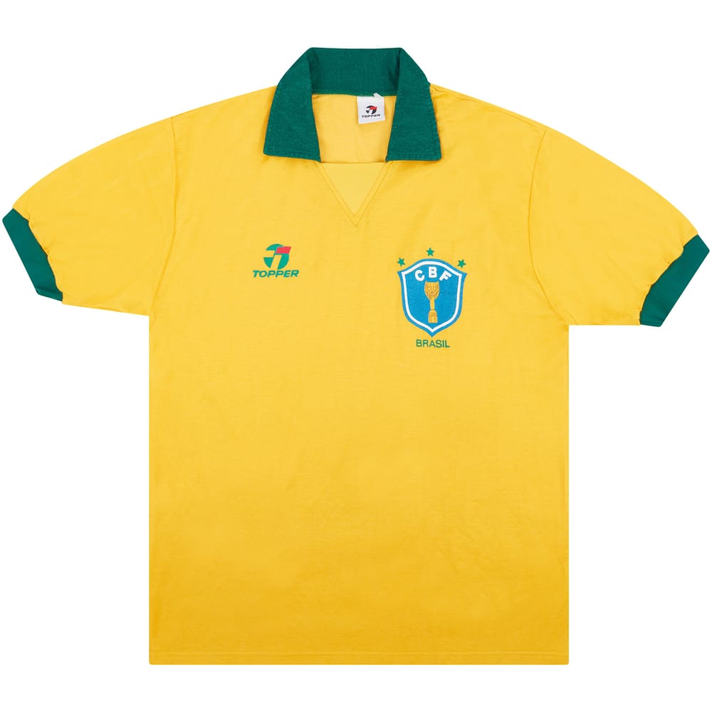 1990 Brazil Home Shirt - 8/10 - S