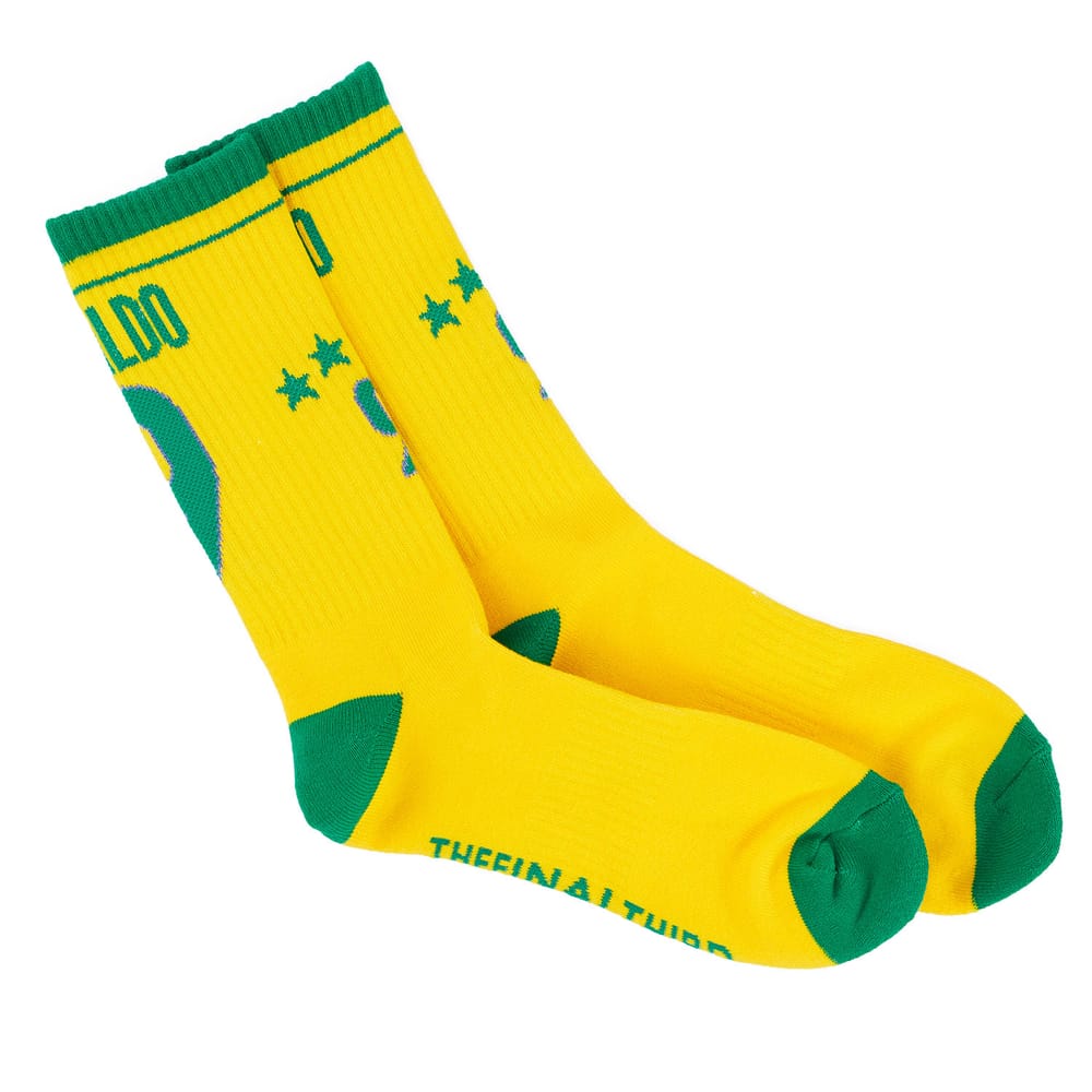 1998 Brazil Ronaldo #9 Home Crew Socks