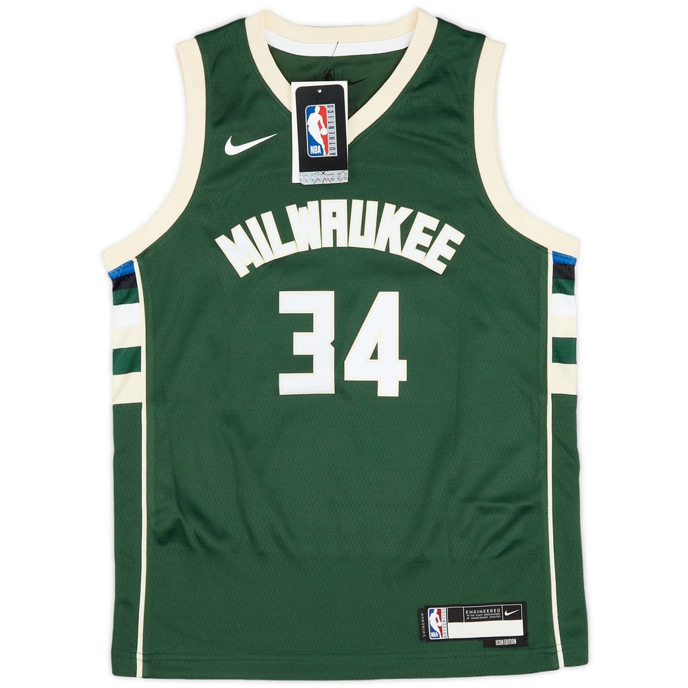2017-24 Milwaukee Bucks Antetokounmpo #34 Nike Swingman Away Jersey (L.Kids)