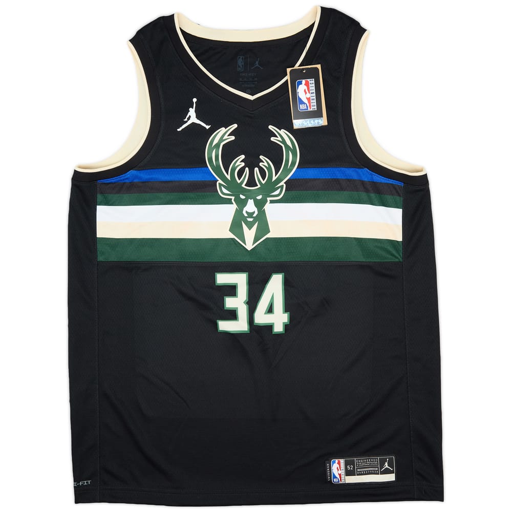 2022-24 Milwaukee Bucks Antetokounmpo #34 Jordan Swingman Alternate Jersey (XL)