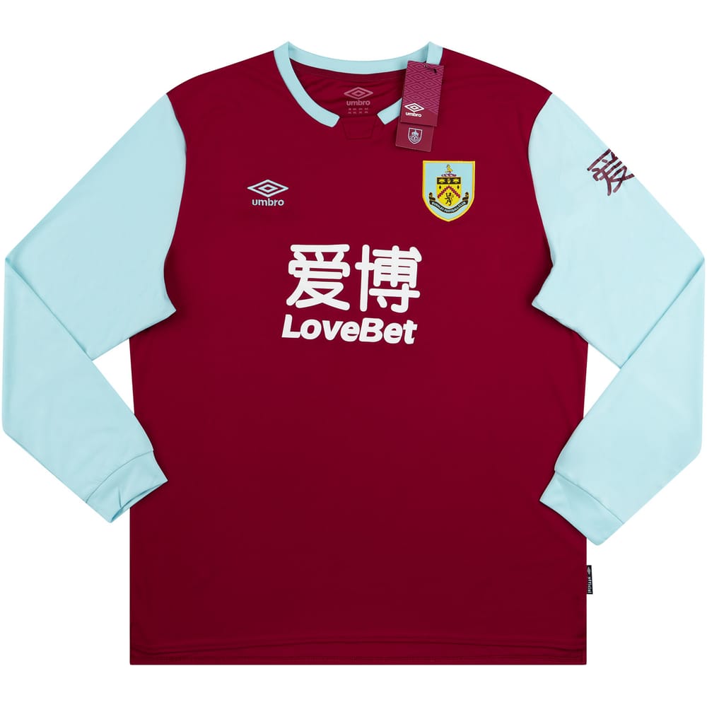 2019-20 Burnley Home L/S Shirt - NEW