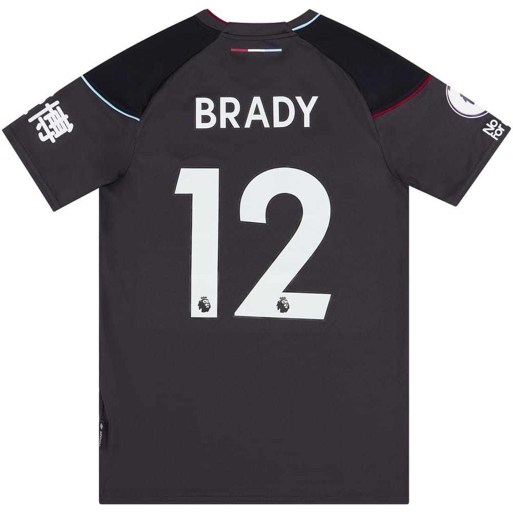 2020-21 Burnley Match Issue Away Shirt Brady #12