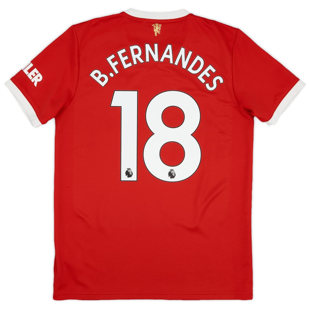 2021-22 Manchester United Home Shirt B.Fernandes #18 - 9/10 - (M)