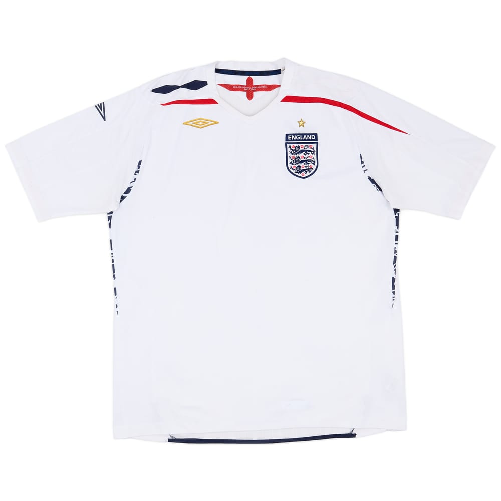 2007-09 England Home Shirt - 7/10 - (XXL)