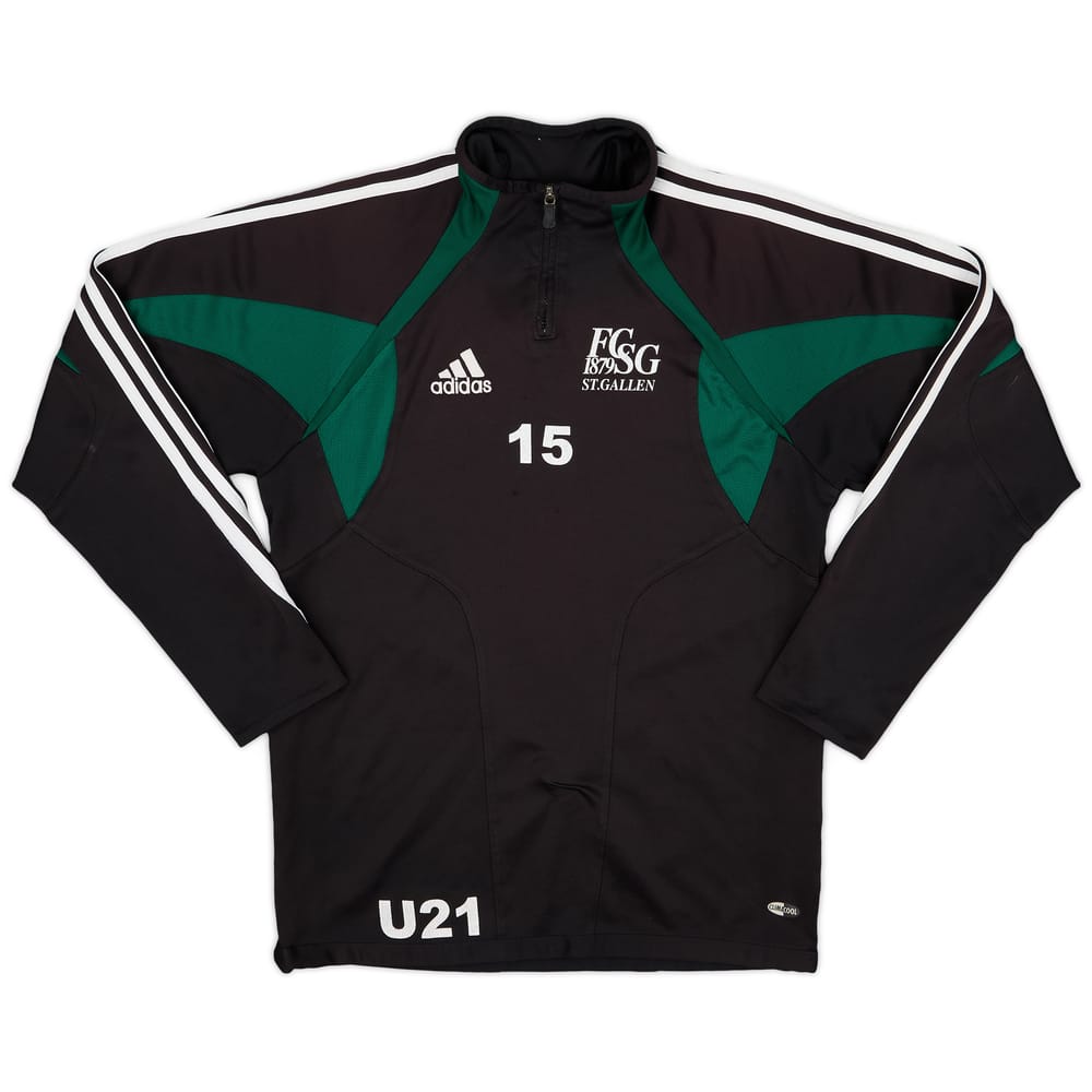 2004-05 St Gallen Player Issue adidas 1/4 Zip Drill Top #15 - 6/10 - (S/M)