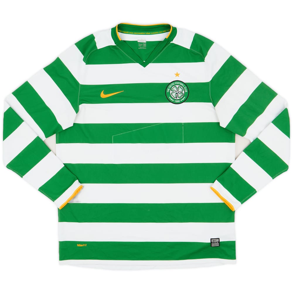 2008-10 Celtic Home L/S Shirt - 4/10 - (L)